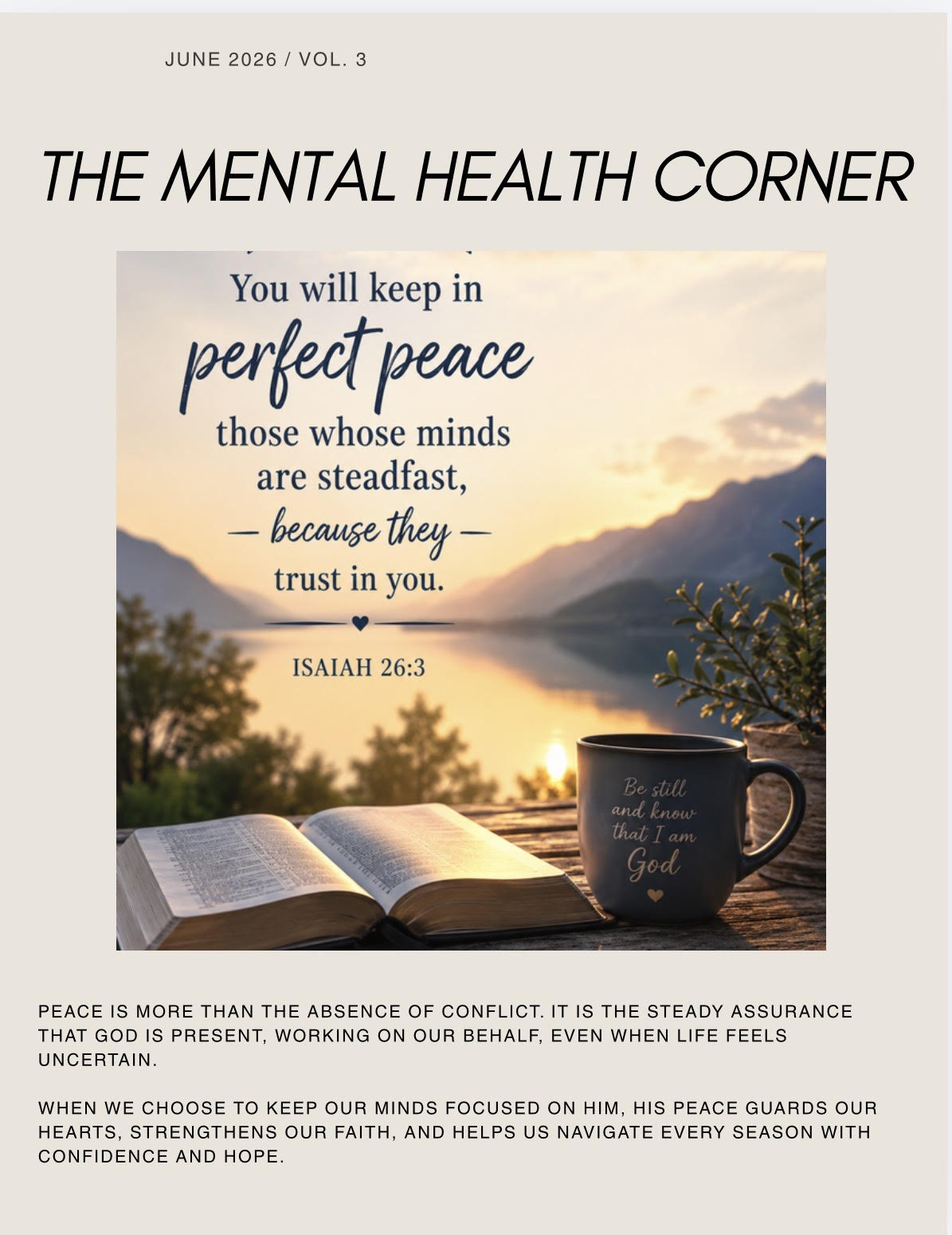 The Mental Health Corner - June 2026 Newsletter