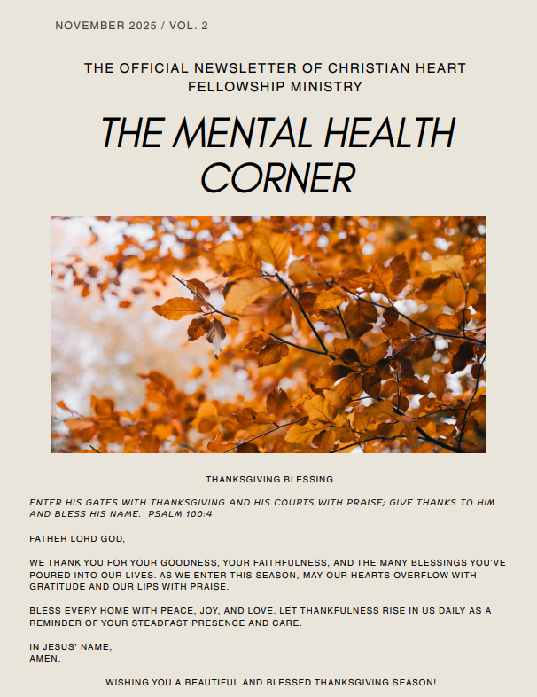 The Mental Health Corner Newsletter - November 2025